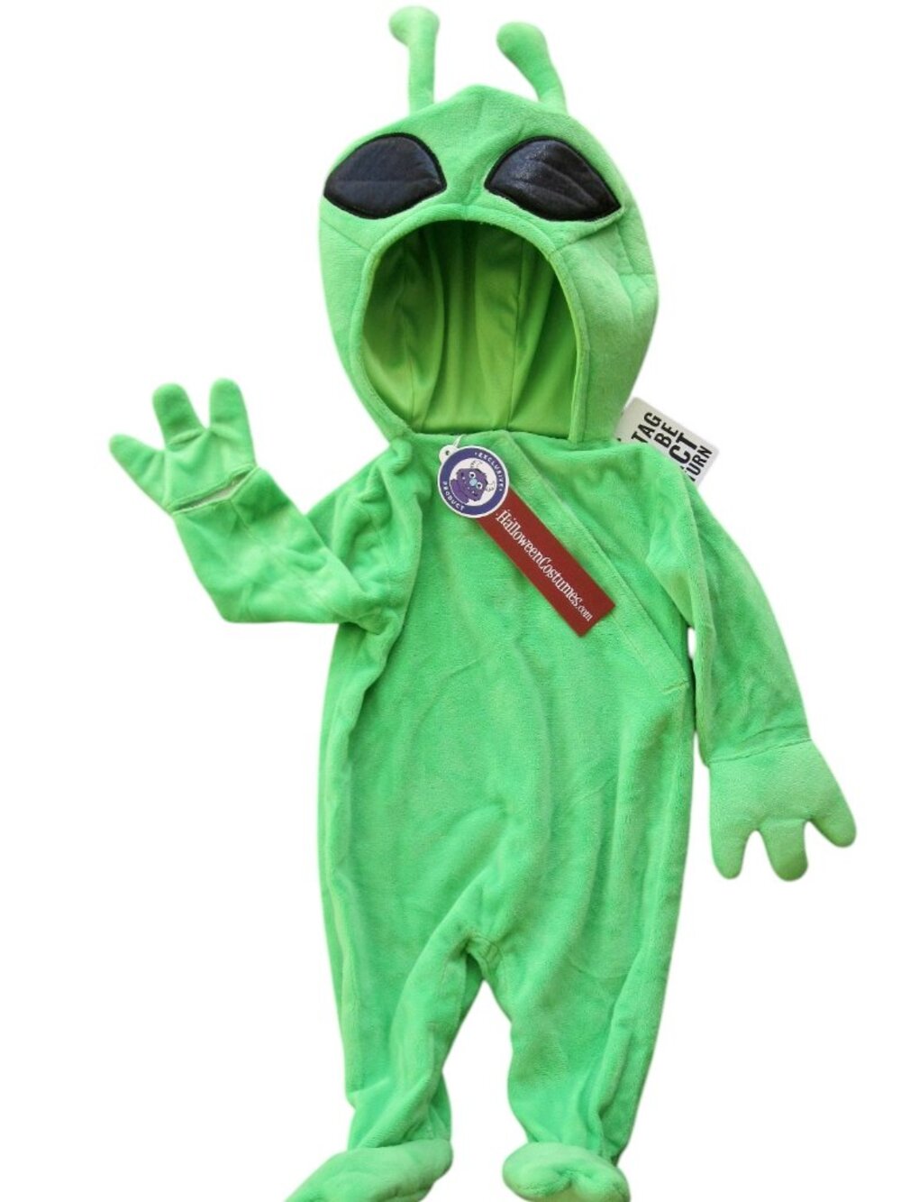 NWT Green Alien Costume Baby Size 0 - 3 Months Space Invader Martian HALLOWEEN